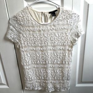 Forever 21 lace short sleeve shirt